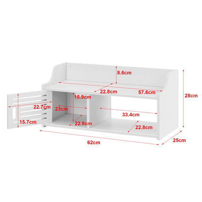 In And OutdoorMatch Badkamermeubel Rahul - Zwevend - HKC - 28x62x25 cm - Wit - Modern Design Badkamerkast