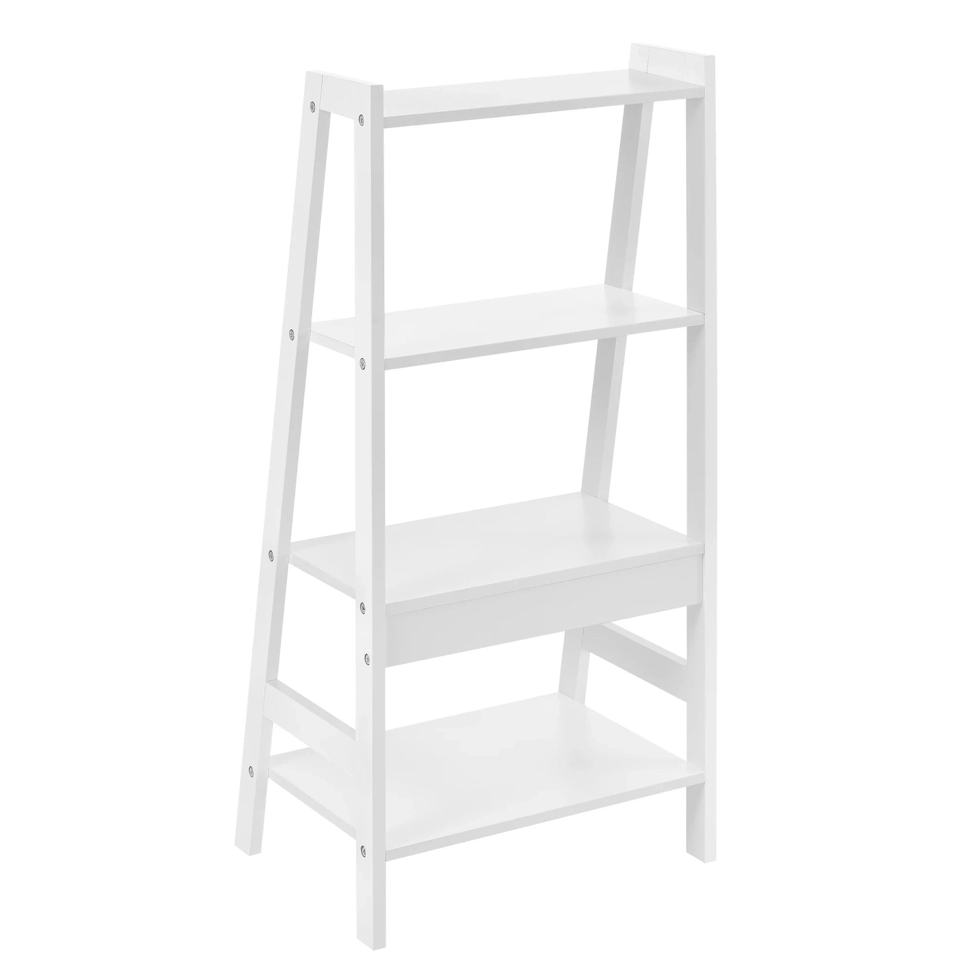 In And OutdoorMatch Badkamerplank Nola - Ladderplank - Met 4 Planken - 90x43x32 cm - Wit - MDF - Modern Design Badkamerkast