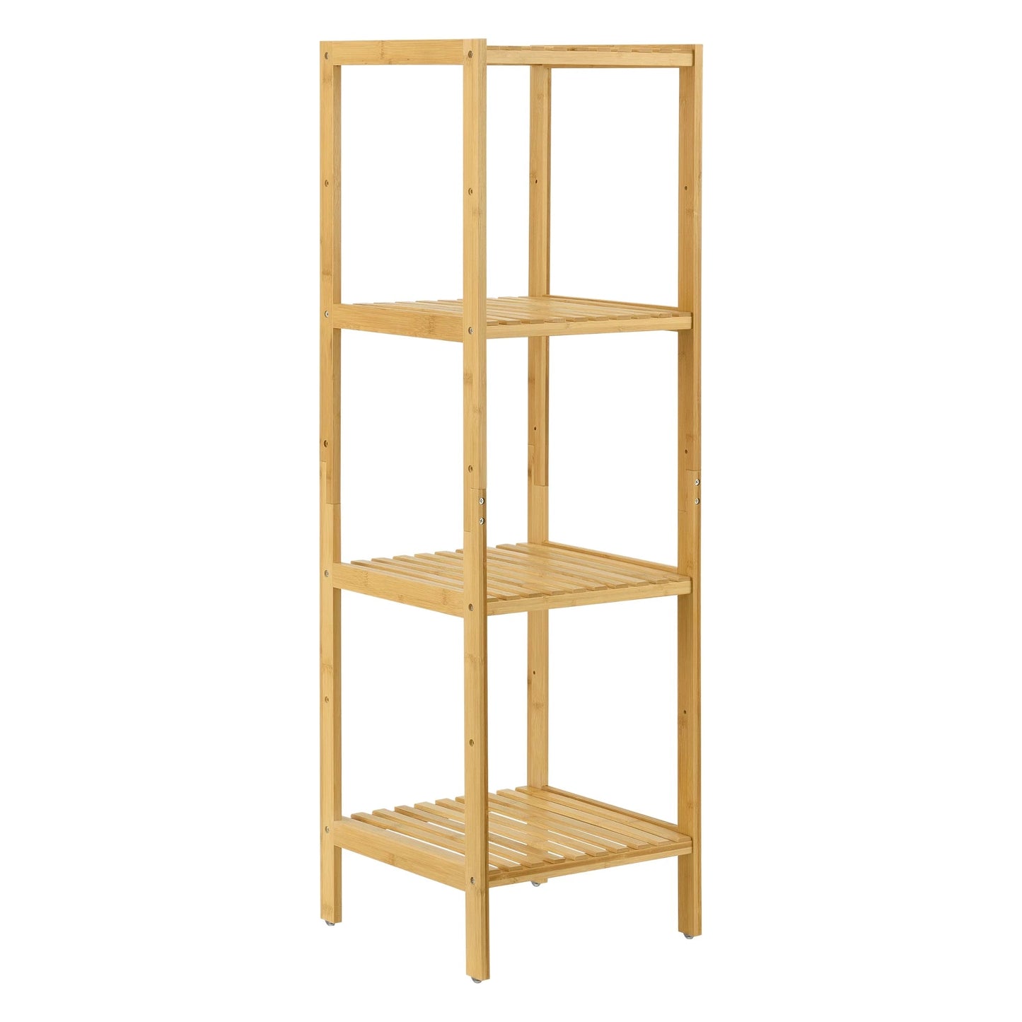 In And OutdoorMatch Bamboe Opbergrek Marcio - Staand Rek - Met 4 Planken - Minimalistisch Design storage rack