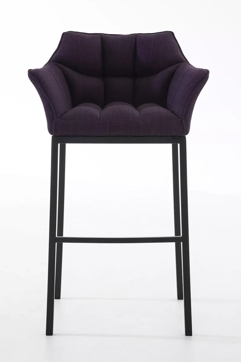 In And OutdoorMatch Barkruk Allan - Midnight Purple - Met rugleuning en armleuning - Ergonomisch - Set van 1 - Deluxe Barkrukken / hocker