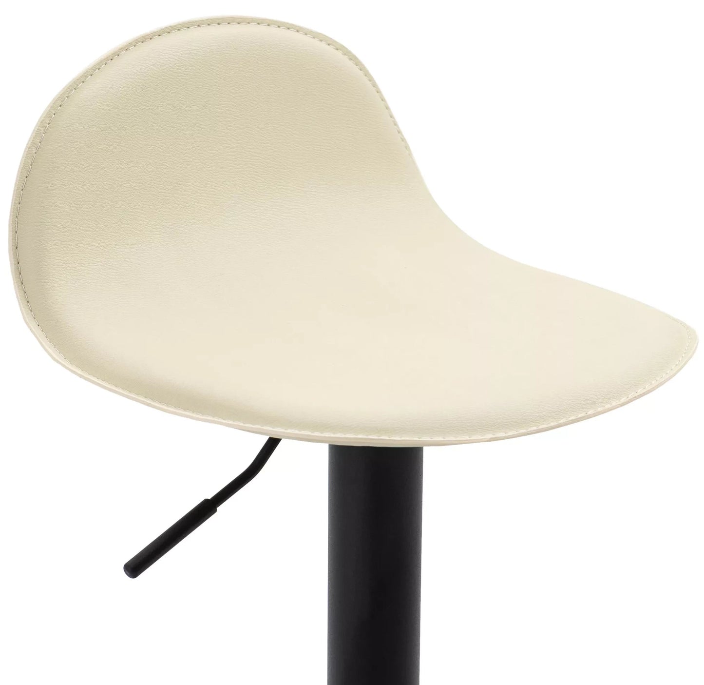 In And OutdoorMatch Barkruk Estelle - Creme - Zithoogte 58-79 cm - Met rugleuning - In hoogte verstelbaar - Keuken en bar - Set van 1 - Ergonomische - barstoelen Barkrukken / hocker