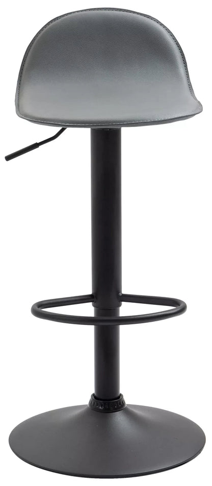 In And OutdoorMatch Barkruk Leta - Grijs - Zithoogte 58-79 cm - Met rugleuning - In hoogte verstelbaar - Keuken en bar - Set van 1 - Ergonomische - barstoelen Barkrukken / hocker