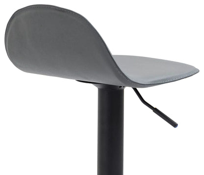 In And OutdoorMatch Barkruk Leta - Grijs - Zithoogte 58-79 cm - Met rugleuning - In hoogte verstelbaar - Keuken en bar - Set van 1 - Ergonomische - barstoelen Barkrukken / hocker