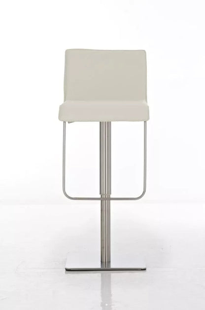 In And OutdoorMatch Barstoel Aida - In hoogte verstelbaar - Barkruk met rugleuning - Set van 1 - Ergonomisch - Barstoelen voor keuken of kantine - Creme - Zithoogte 55-78 cm Barkrukken / hocker