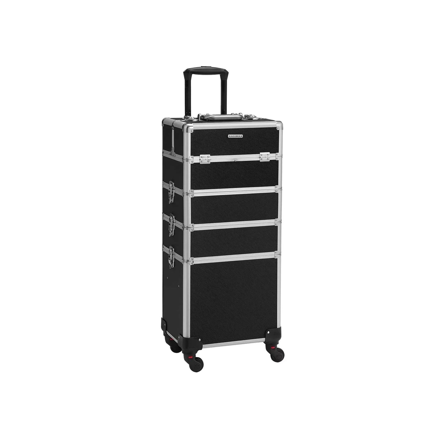 In And OutdoorMatch Beautykoffer Roman - Trolley - Cosmetic Case - Aluminium Make-up - Beauty Case - Zwart Make-up koffer