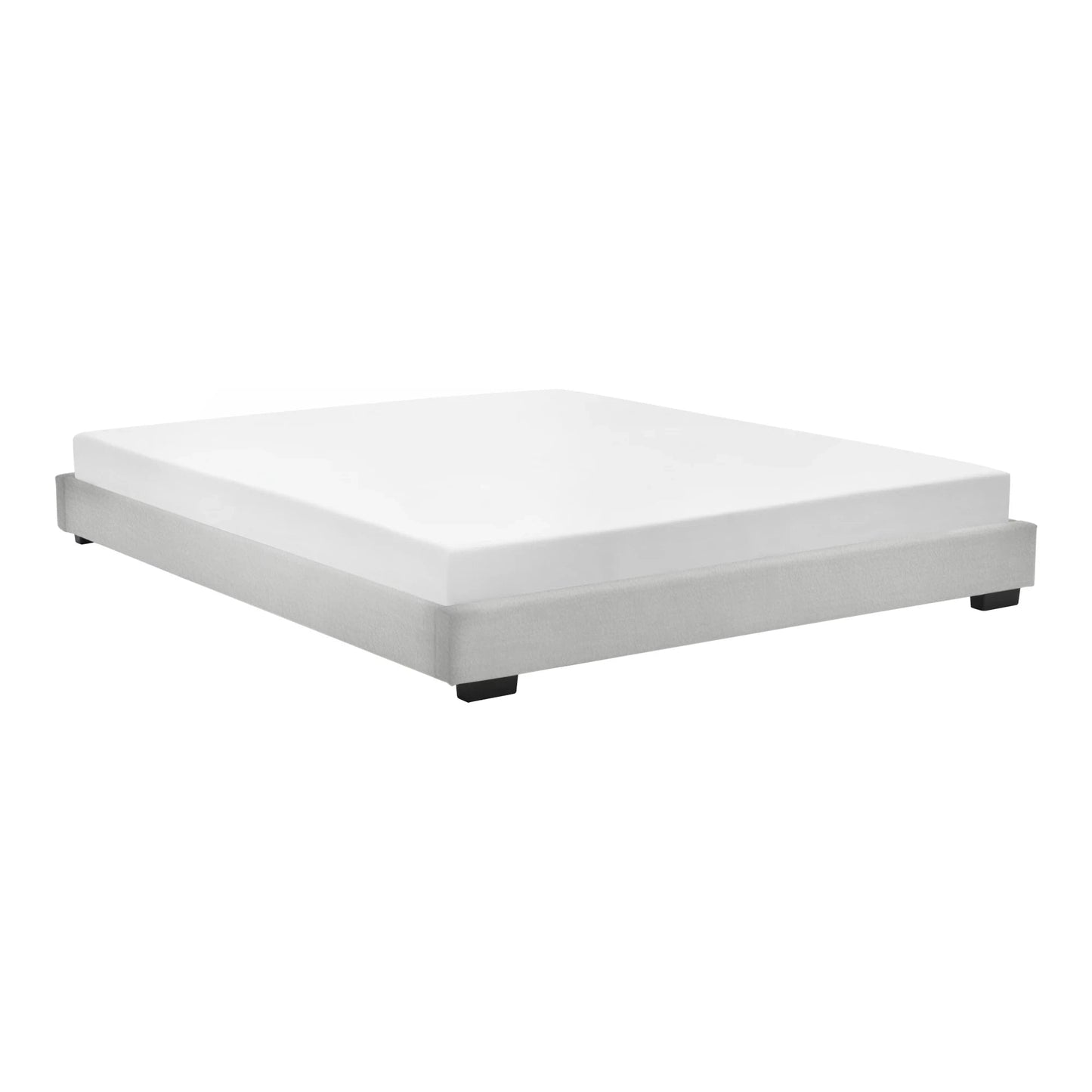 In And OutdoorMatch Bedframe Ed - Modern kunstleer bedframe - met matras - 180x200 - Wit - Klassiek design Bedframe