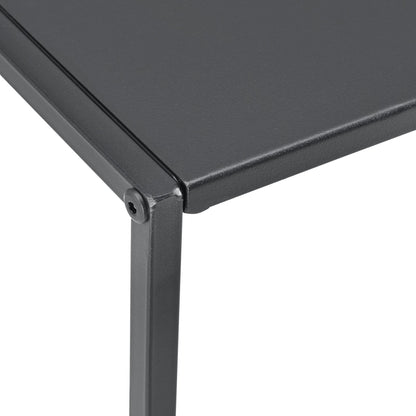 In And OutdoorMatch Bijzettafel Lottie - Set van 2 - Zwart - Metaal - 40x40x40 - 35x35x35 cm - Modern Design Bijzetttafel