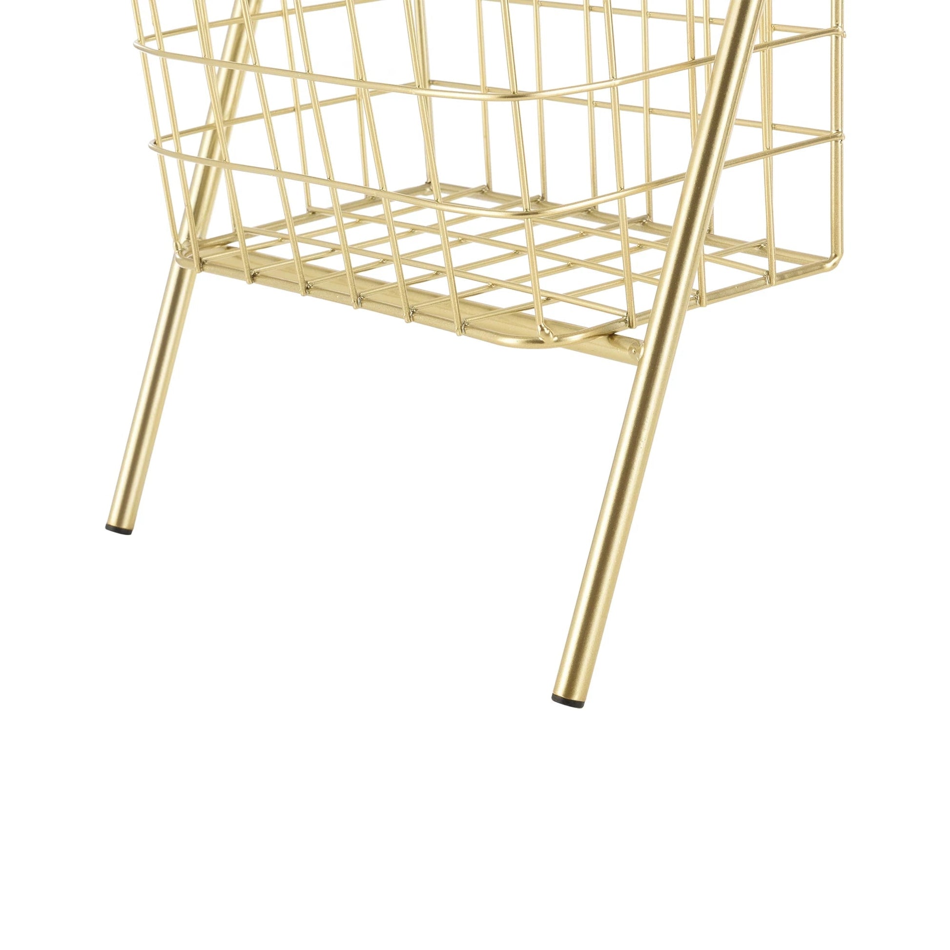 In And OutdoorMatch Bloempot Trapladder Elly - 106,5x26,5x55 cm - Messing - Metaal - Minimalistisch Design - Met 3 Bloempotten Ladder