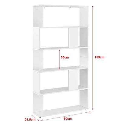 In And OutdoorMatch Boekenkast Plank Aric - 159x80x23,5 cm - Wit - Decoratief Design Boekenplank