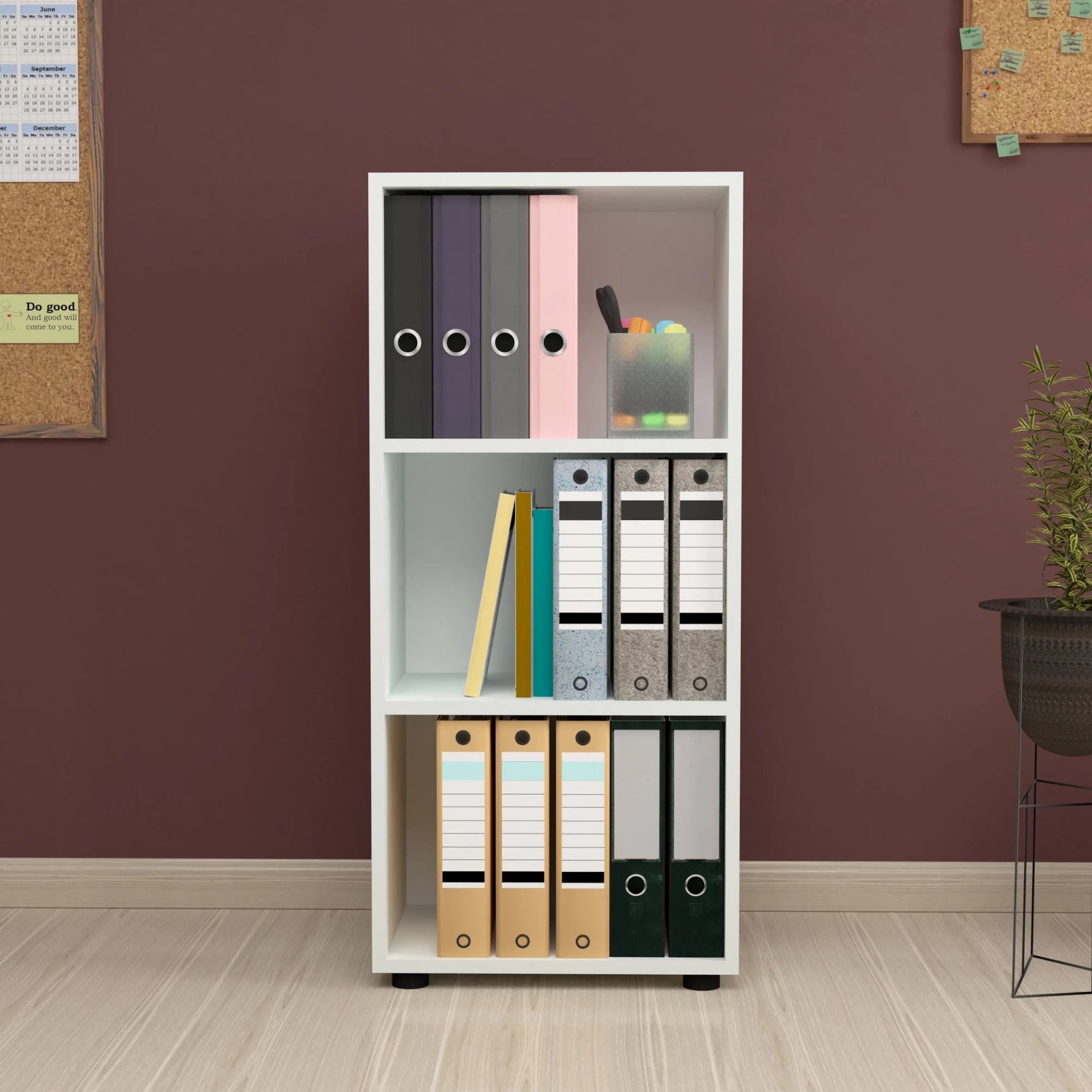 In And OutdoorMatch Boekenkast Plank Grant - 108x49x30 cm - Wit - Spaanplaat - Modern Design Boekenkast