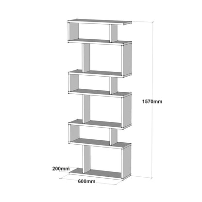 In And OutdoorMatch Boekenkastplank Funs - 157x60x20 cm - Wit - MDF Boekenkast