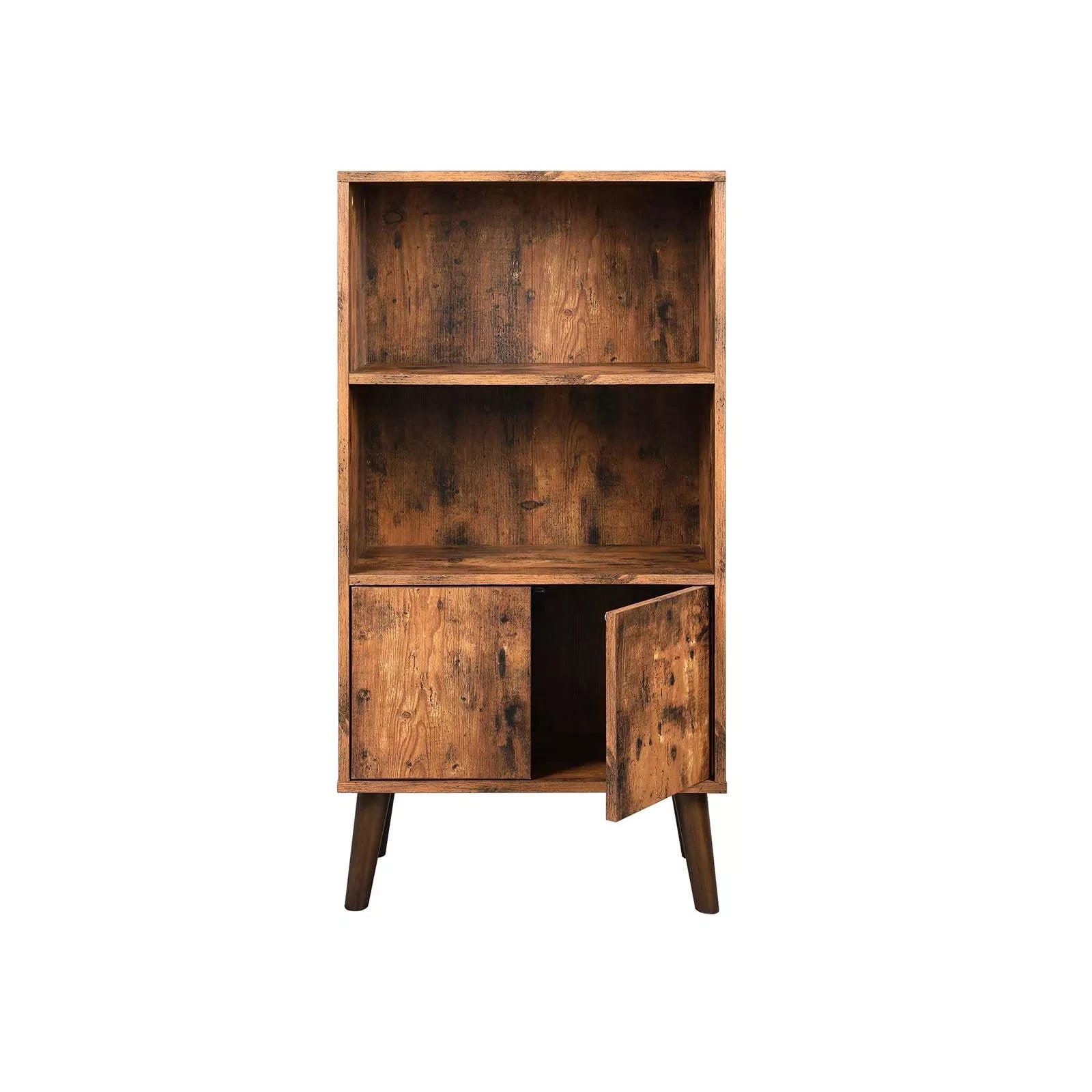 In And OutdoorMatch Bookcase Adella - 2 compartments - Bookcase with doors - Living room, bedroom and children's room - Wood - MDF - 60x30x120cm Boekenkast