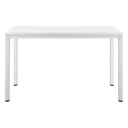 In And OutdoorMatch Bureau Shyann - Laptoptafel - 120x60x75 cm - Wit - Staal en spaanplaat - Modern design Desk