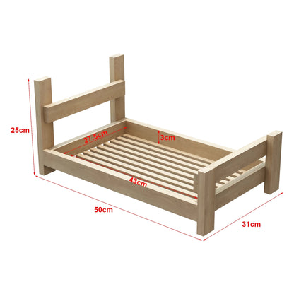 In And OutdoorMatch Cat Bed Lenders - Pet Bed - 50x31x25cm - Houtkleurig - Cute Pet Bed Honden bed