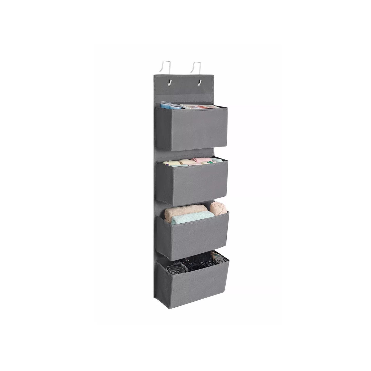 In And OutdoorMatch Closet Organizer Tineke - Hangende planken - Badkamer, slaapkamer - 4 lagen - opbergruimte - 100cm storage rack