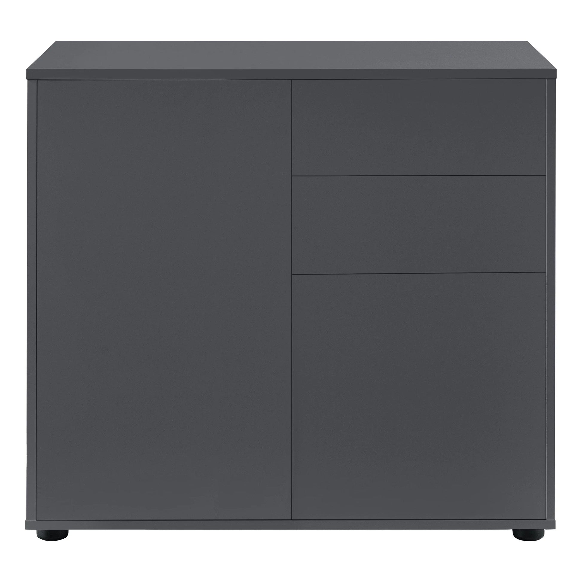 In And OutdoorMatch Commode Walter - Duw en Open - 74x79x36 cm - Donkergrijs Mat - Spaanplaat - Modern Design Kast