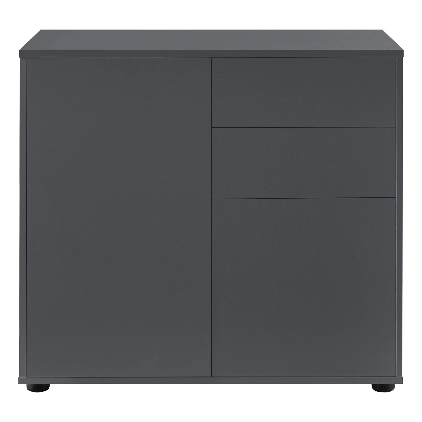 In And OutdoorMatch Commode Walter - Duw en Open - 74x79x36 cm - Donkergrijs Mat - Spaanplaat - Modern Design Kast