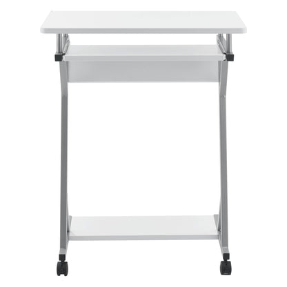 In And OutdoorMatch Computertafel Bonnie - Bureau - Op Wielen - PC Tafel - 60x40x75 cm - Wit - Moderne Look Desk