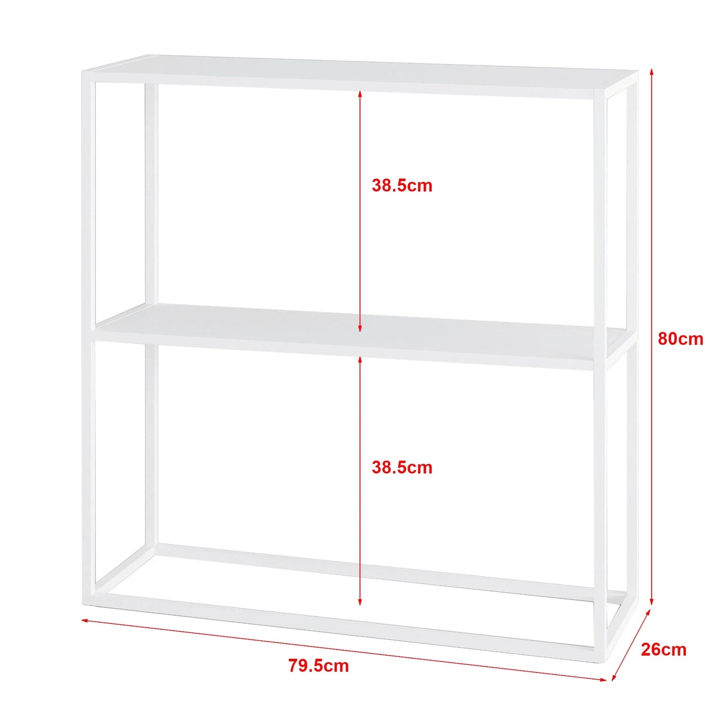 In And OutdoorMatch Console Tafel Saylor - Bijzettafel - 80x79.5x26 cm - Wit - Staal - Modern Design Bijzetttafel