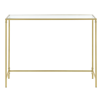 In And OutdoorMatch Consoletafel Christop - Wandtafel - Haltafel - Bijzettafel - Glas - 100x35x80 cm - Goud - Stijlvol design Consoletafel