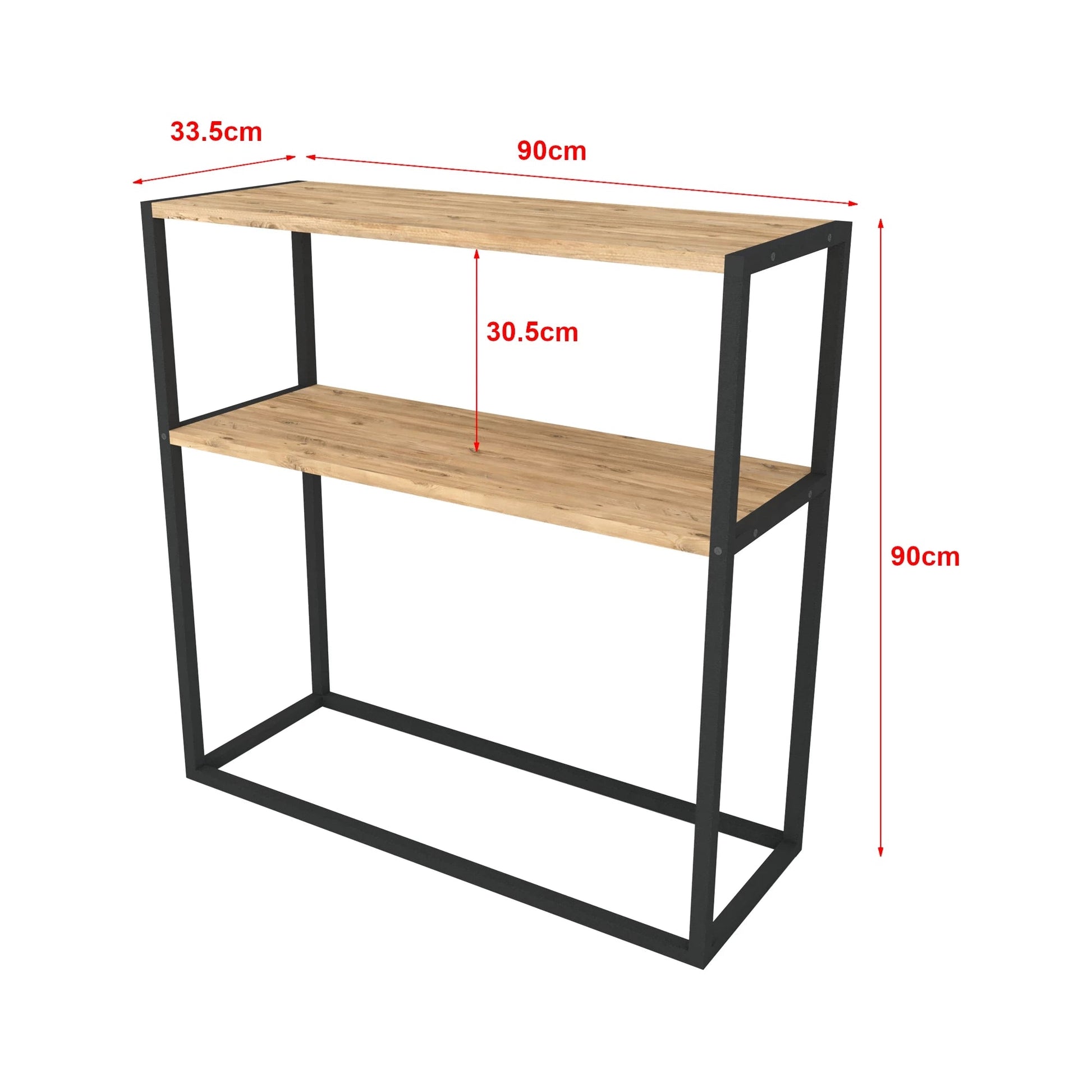 In And OutdoorMatch Consoletafel Gerrit - 90x90x33,5cm - Zwart - MDF Consoletafel