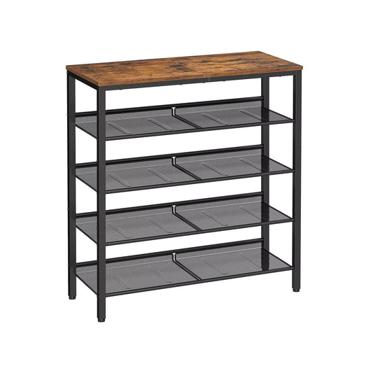 In And OutdoorMatch Dressoir en schoenenkast Otilia - 2 in 1 - Industrieel - Schoenenrek - Consoletafel - Gangtafel - Bijzettafel shoe rack