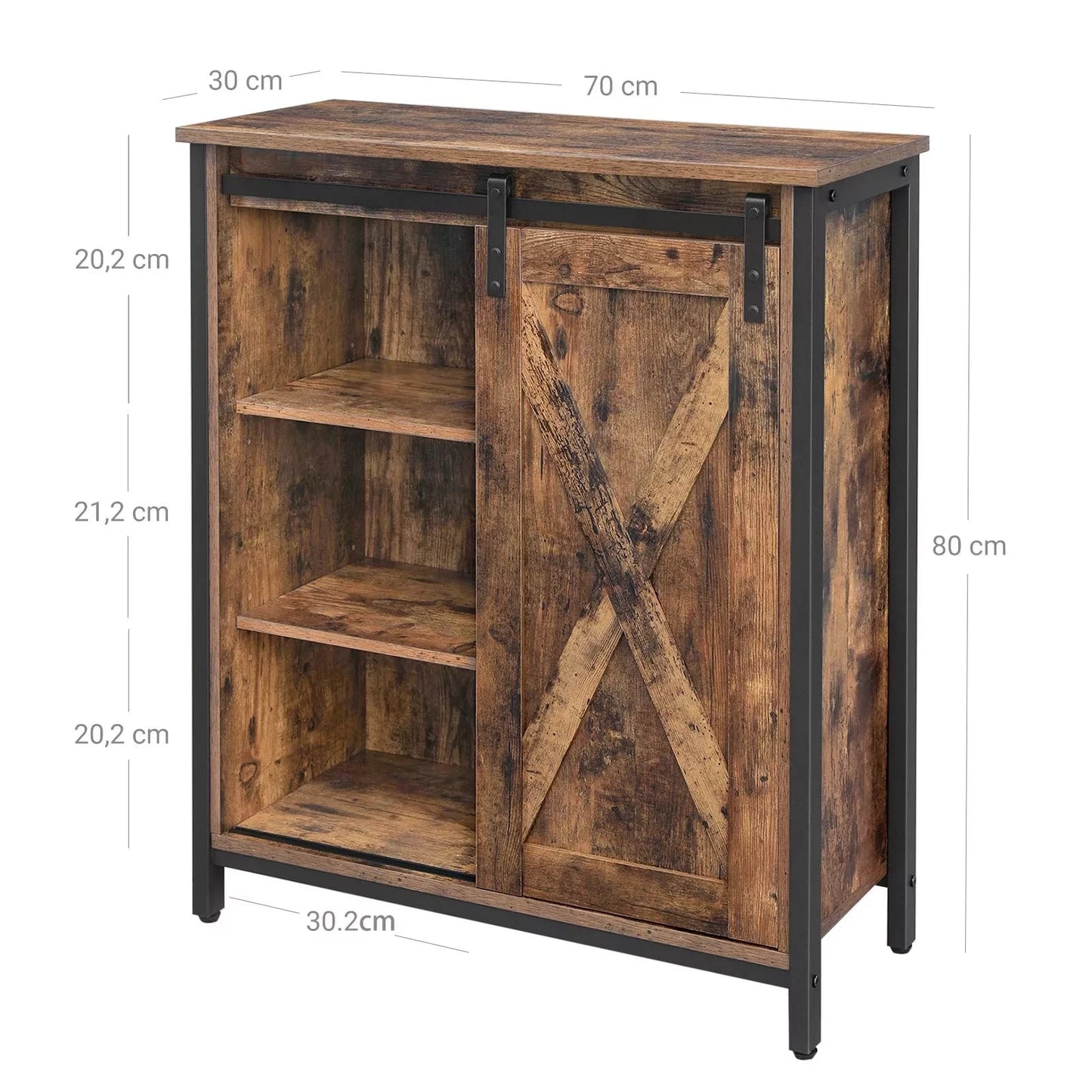 In And OutdoorMatch Dressoirkasten Filly - Industrieel - Consoletafel - Haltafel - Bijzettafel - 70x30x80cm sideboard