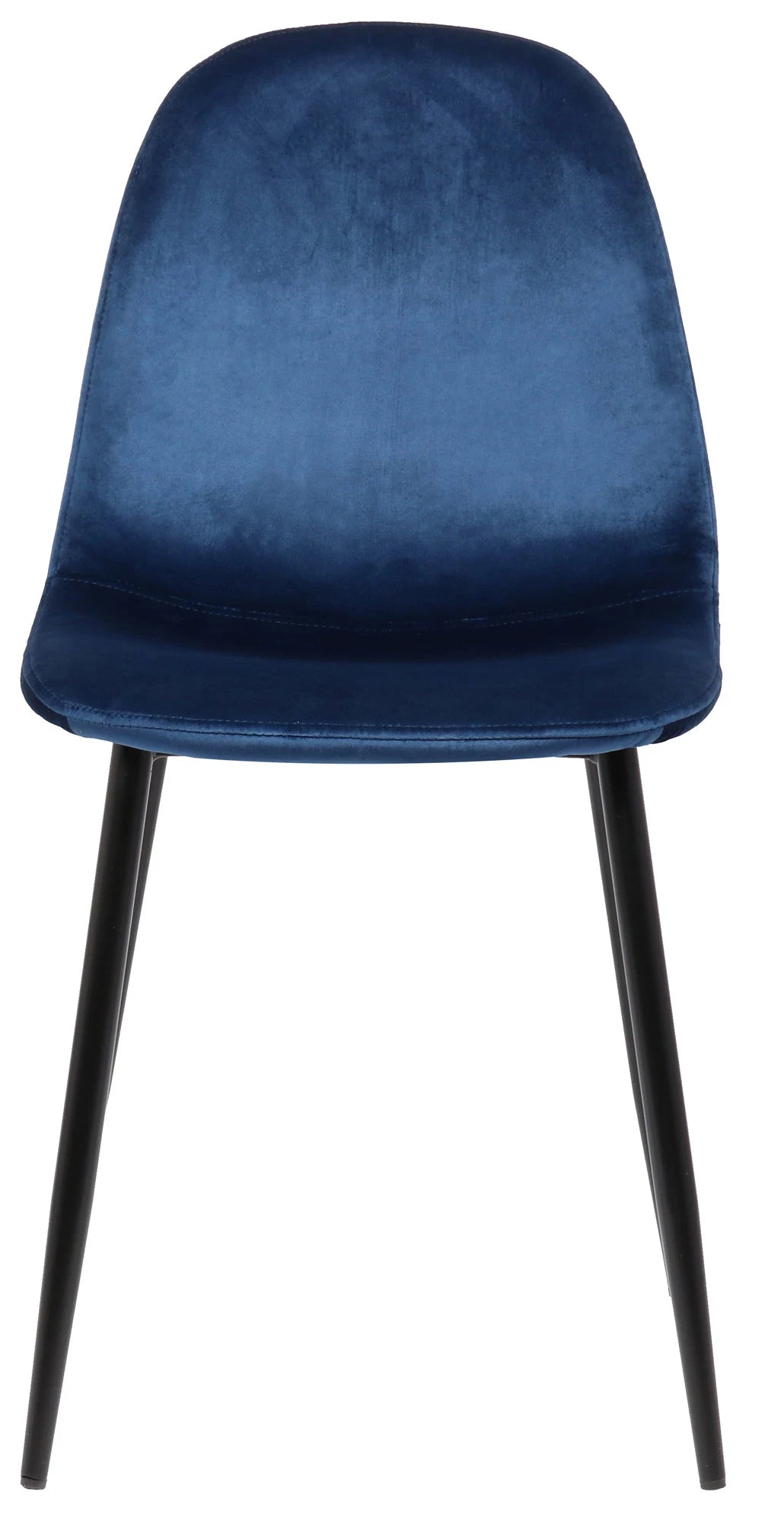 In And OutdoorMatch Eetkamerstoel Ana - Blauw - Set van 4 - Eetkamerstoel - Fluweel - Hoge kwaliteit bekleding - Decoratieve stoel - Stijlvolle eetkamerstoel Eetkamerstoel