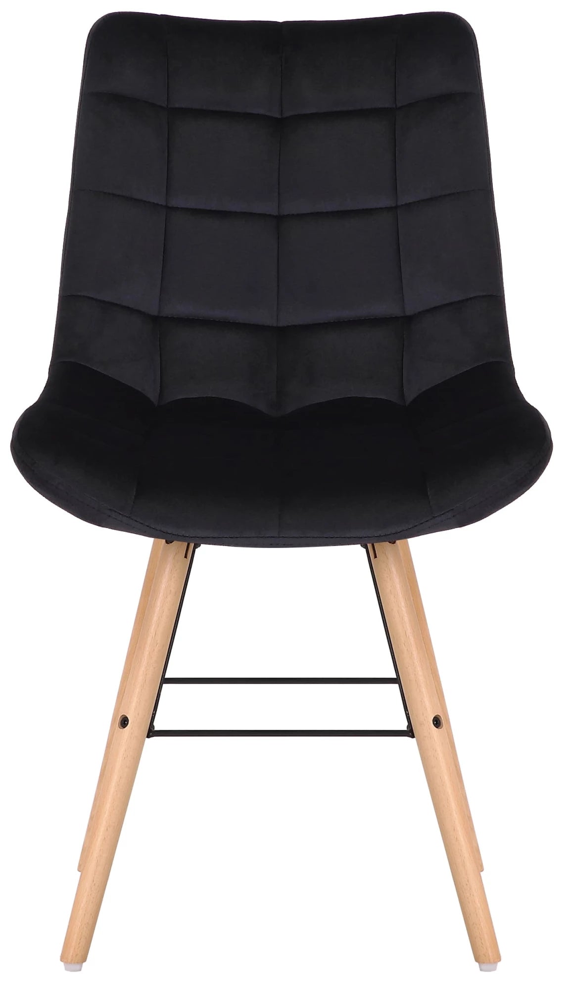 In And OutdoorMatch Eetkamerstoelen Anjelica - Zwart - Set van 2 - Fluweel - Hoogwaardige bekleding - Stijlvolle eetkamerstoelen - Luxe uitstraling Eetkamerstoel