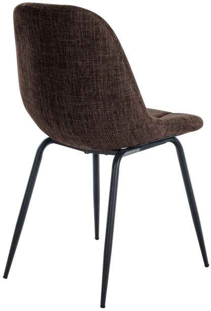 In And OutdoorMatch Eetkamerstoelen Beaumont - Bruin - Set van 2 - Stof - Hoge kwaliteit bekleding - Luxe eetkamerstoel - Stijlvolle uitstraling Eetkamerstoel