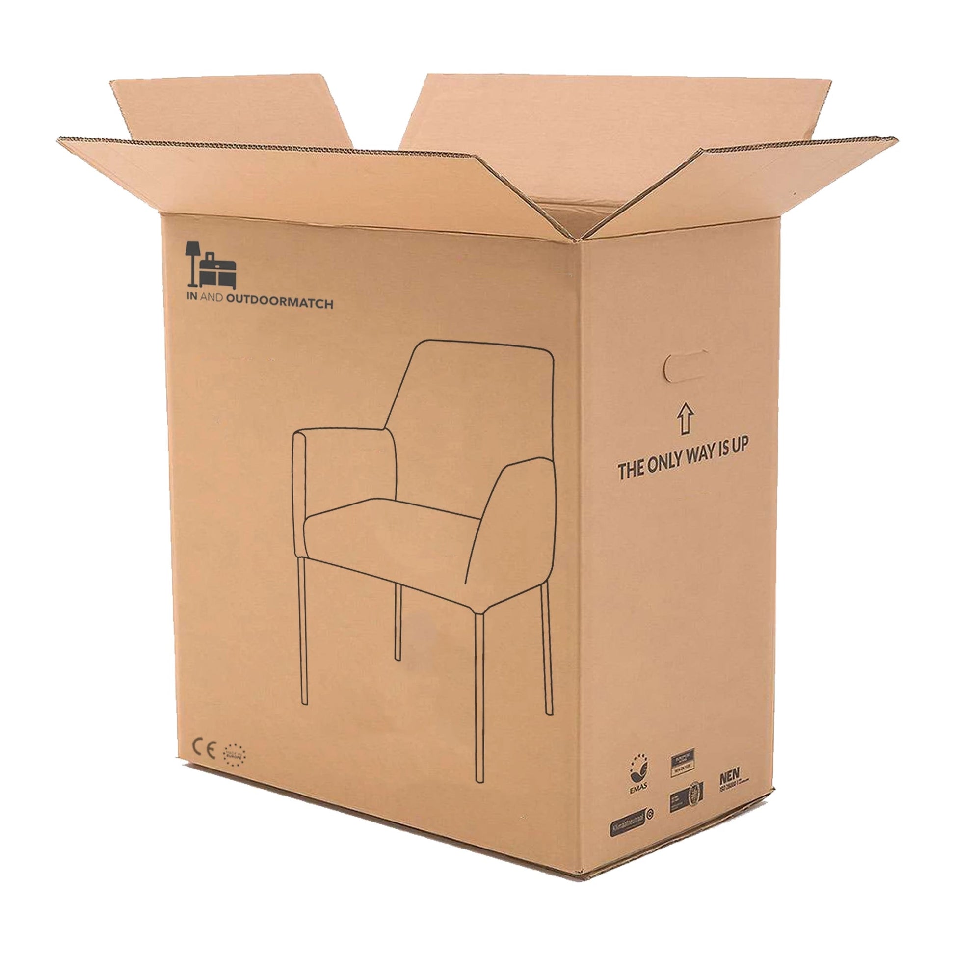 In And OutdoorMatch Eetkamerstoelen Damion - Creme - Set van 6 - Kunstleer - Hoogwaardige bekleding - Luxe eetkamerstoelen - Stijlvolle uitstraling Eetkamerstoel