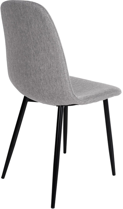 In And OutdoorMatch Eetkamerstoelen Fenton - Grijs - Set van 4 - Fluweel - Hoogwaardige bekleding - Stijlvolle eetkamerstoelen - Luxe uitstraling Eetkamerstoel