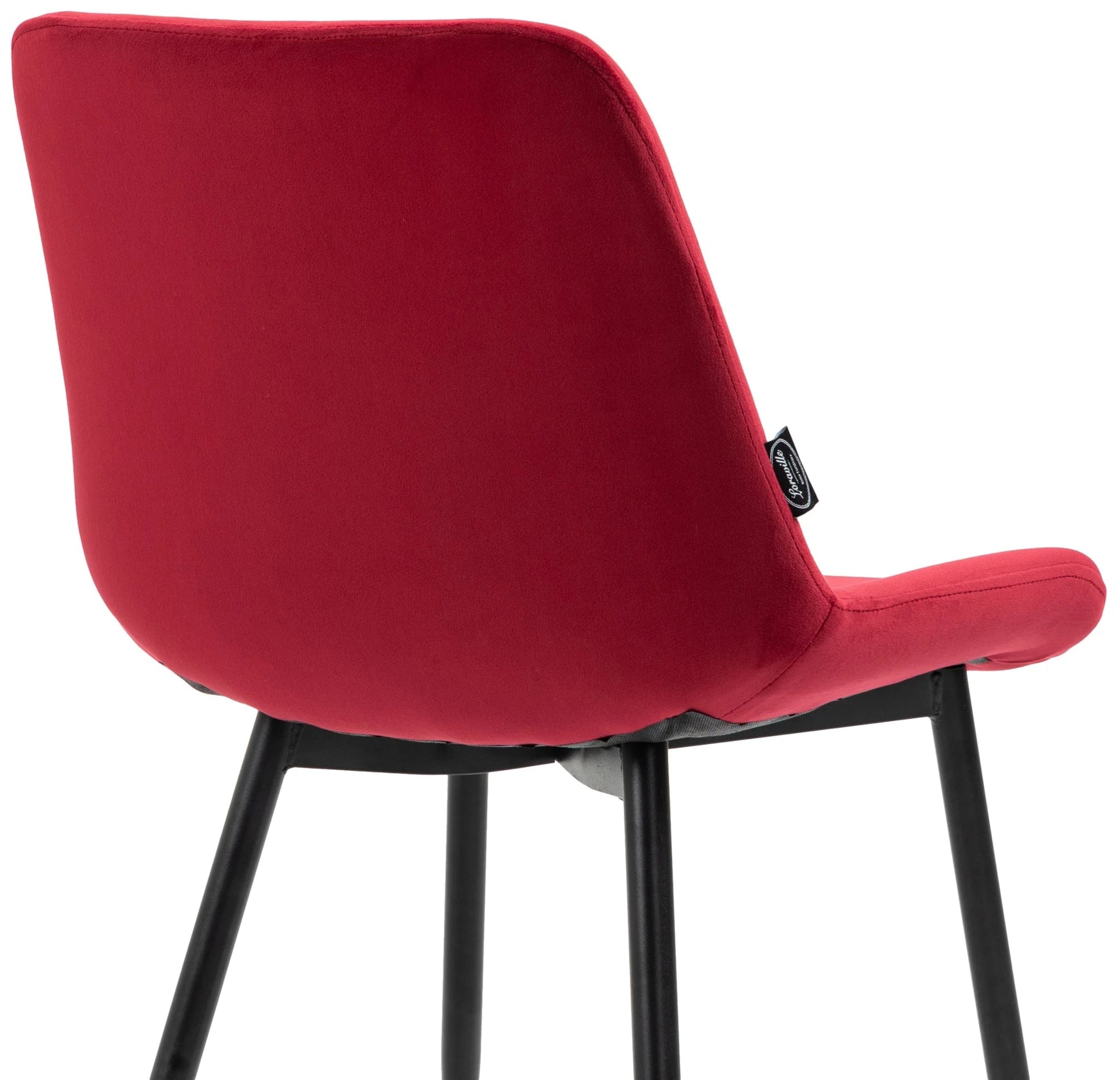 In And OutdoorMatch Eetkamerstoelen Gaby - Rood - Set van 4 - Fluweel - Hoge kwaliteit bekleding - Stijlvolle eetkamerstoelen - Luxe uitstraling Eetkamerstoel