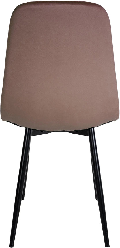 In And OutdoorMatch Eetkamerstoelen Joyce - Bruin - Set van 4 - Fluweel - Hoogwaardige bekleding - Stijlvolle eetkamerstoelen - Luxe uitstraling Eetkamerstoel