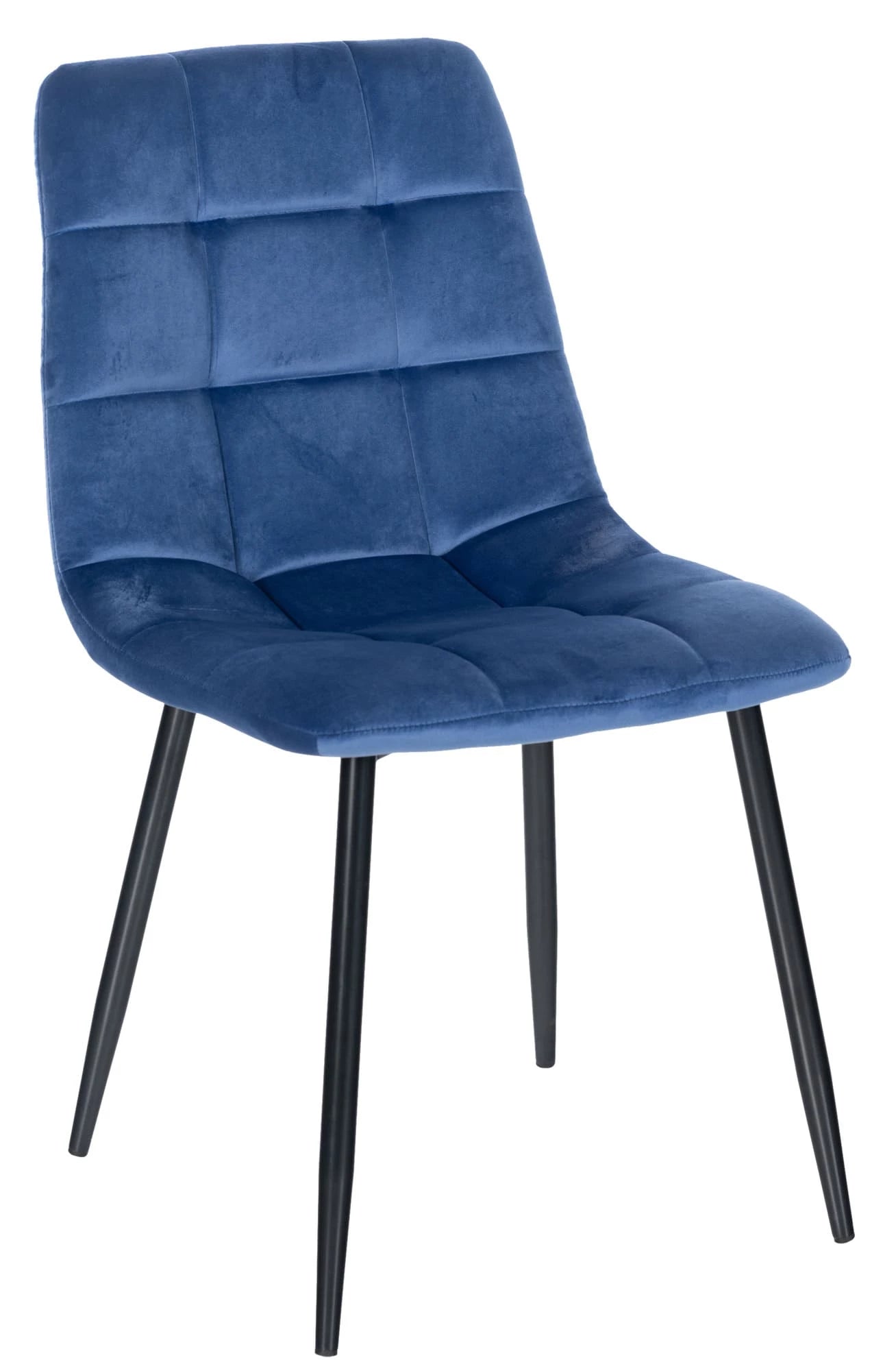 In And OutdoorMatch Eetkamerstoelen Katherine - Blauw - Set van 4 - Fluweel - Hoogwaardige bekleding - Opvallende eetkamerstoel - Stijlvolle eetkamerstoel - Gezellige uitstraling Eetkamerstoel