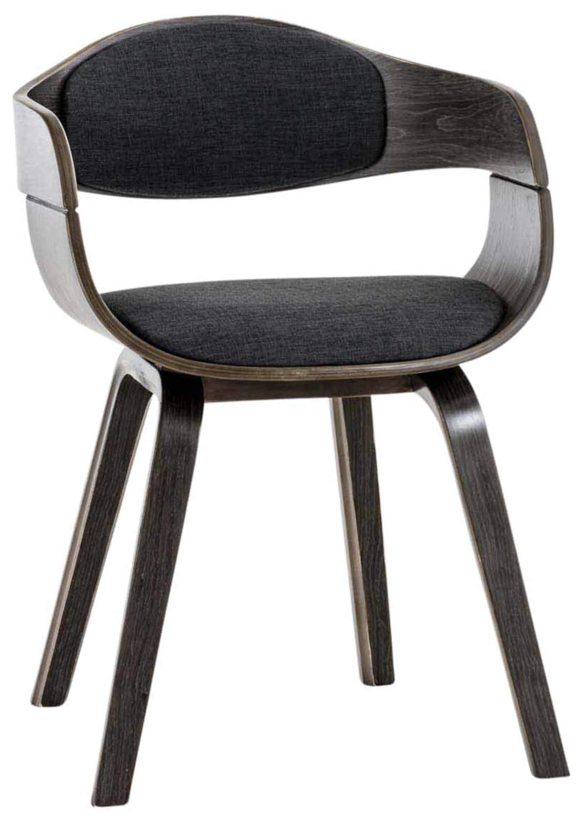 In And OutdoorMatch Eetkamerstoelen Maybelle - Grijs - Set van 2 - Stof - Hoogwaardige bekleding - Opvallende eetkamerstoel - Stijlvolle eetkamerstoel - Robuust houten frame Eetkamerstoel