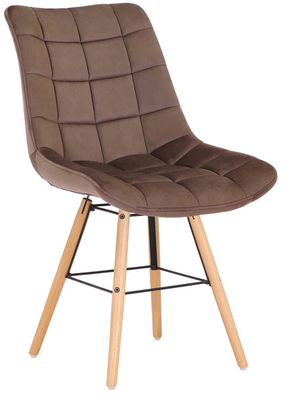 In And OutdoorMatch Eetkamerstoelen Sasha - Bruin - Set van 2 - Fluweel - Hoogwaardige bekleding - Stijlvolle eetkamerstoelen - Luxe uitstraling Eetkamerstoel