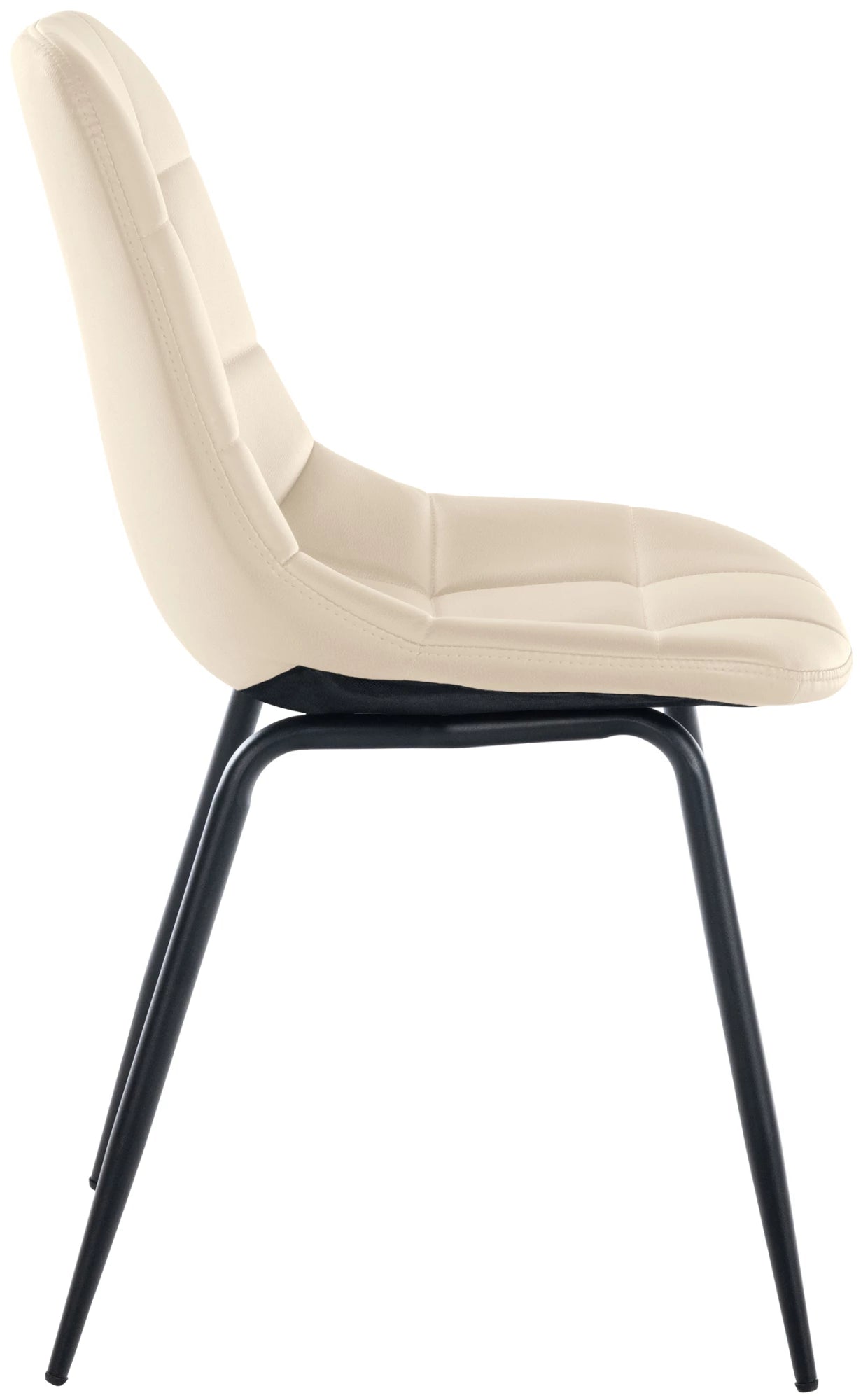 In And OutdoorMatch Eetkamerstoelen Wright - Crème - Set van 2 - Kunstleer - Hoogwaardige bekleding - Luxe eetkamerstoel - Stijlvolle uitstraling Eetkamerstoel