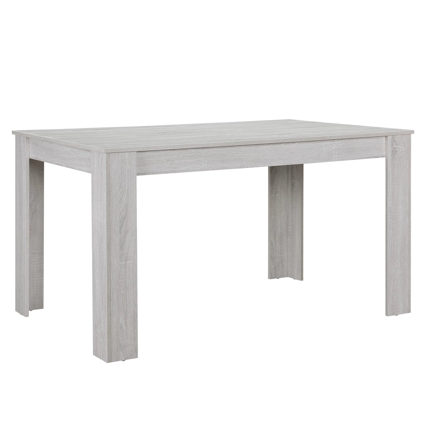 In And OutdoorMatch Eettafel Heath - Landelijke Stijl - 140x90x77 cm - Wit Eiken - Modern Design Eettafel/ Eetkamertafel