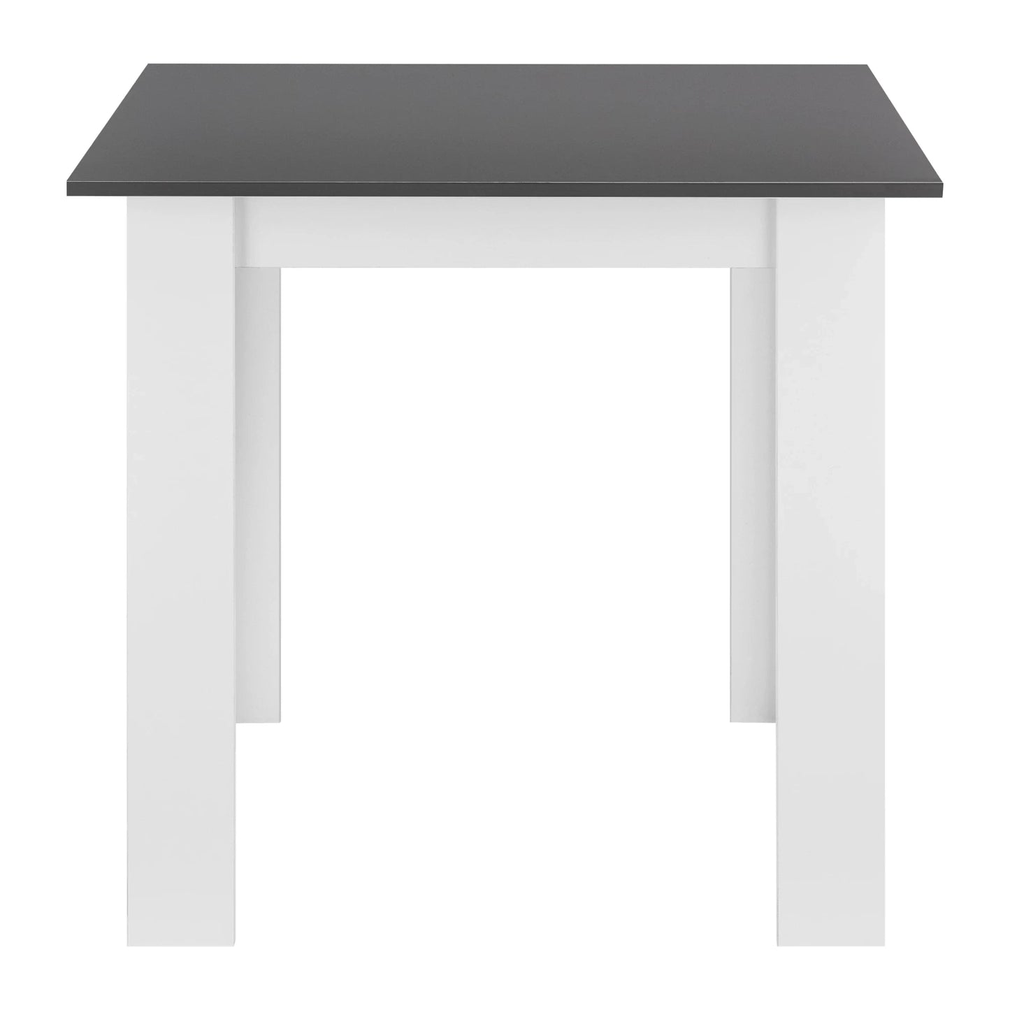 In And OutdoorMatch Eettafel Maribel - Vierkant - 80x80x76 cm - Donkergrijs en Wit - Modern Design Eettafel/ Eetkamertafel