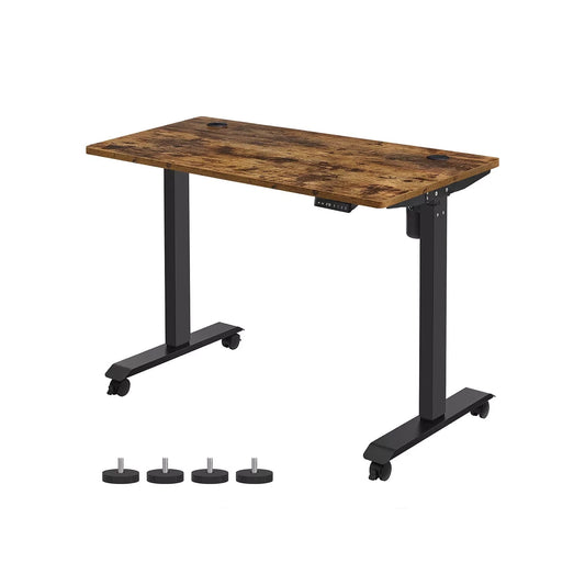 In And OutdoorMatch Elektrisch Bureau Kattie - Zit-sta bureau - Bruin - Memory functie met 3 hoogtes - In hoogte verstelbaar 71-117cm - 80kg draagvermogen - 70x140cm Desk