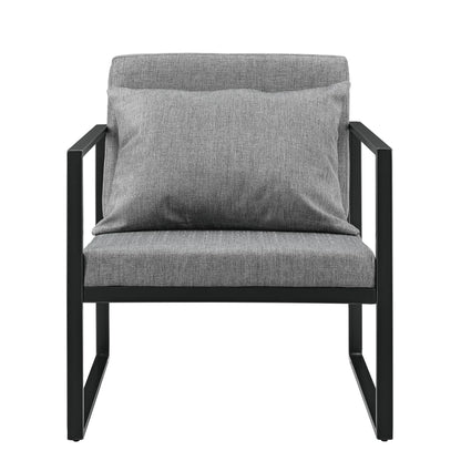 In And OutdoorMatch Fauteuil Alycia - Met Kussens - 70x60x60 cm - Set van 2 - Donkergrijs - Luxe Design Garden Chair