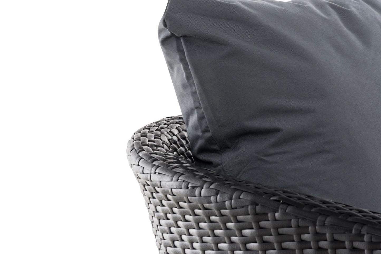 In And OutdoorMatch Fauteuil Andrea - Donkergrijs - 40 cm - Weerbestendig - Polyrattan en aluminium - Scandinavische stijl - Hoogwaardige bekleding - Voor binnen en buiten Garden Chair