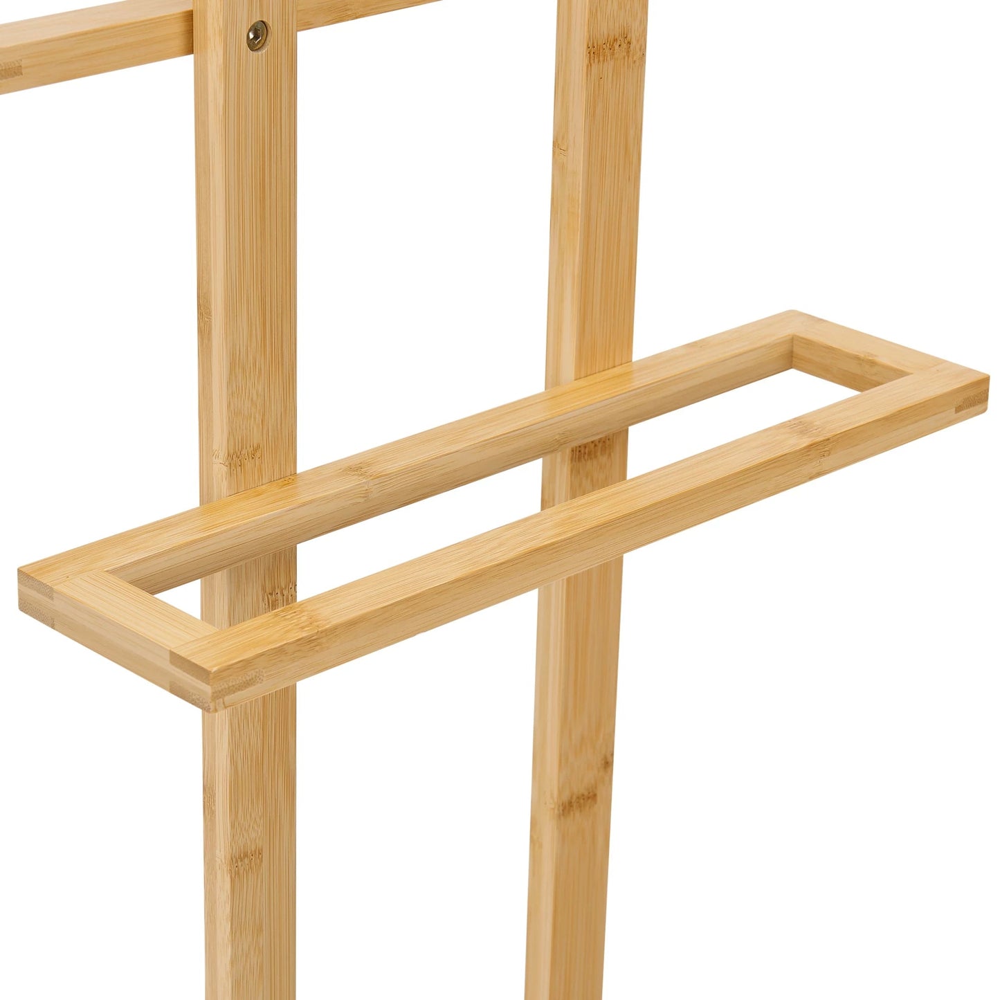 In And OutdoorMatch Handdoekrek Floki - 85x335x20 cm - Bamboe - Houtkleurig - 2 Handdoekrekken towel rack