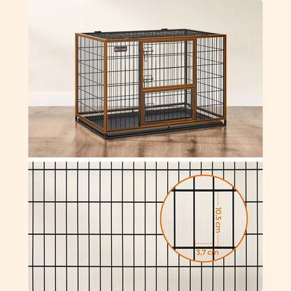 In And OutdoorMatch Hondenbench Leola - XXL deluxe - Hondenbank - Opvouwbaar - Zwart - 107x70x75cm Honden Bench