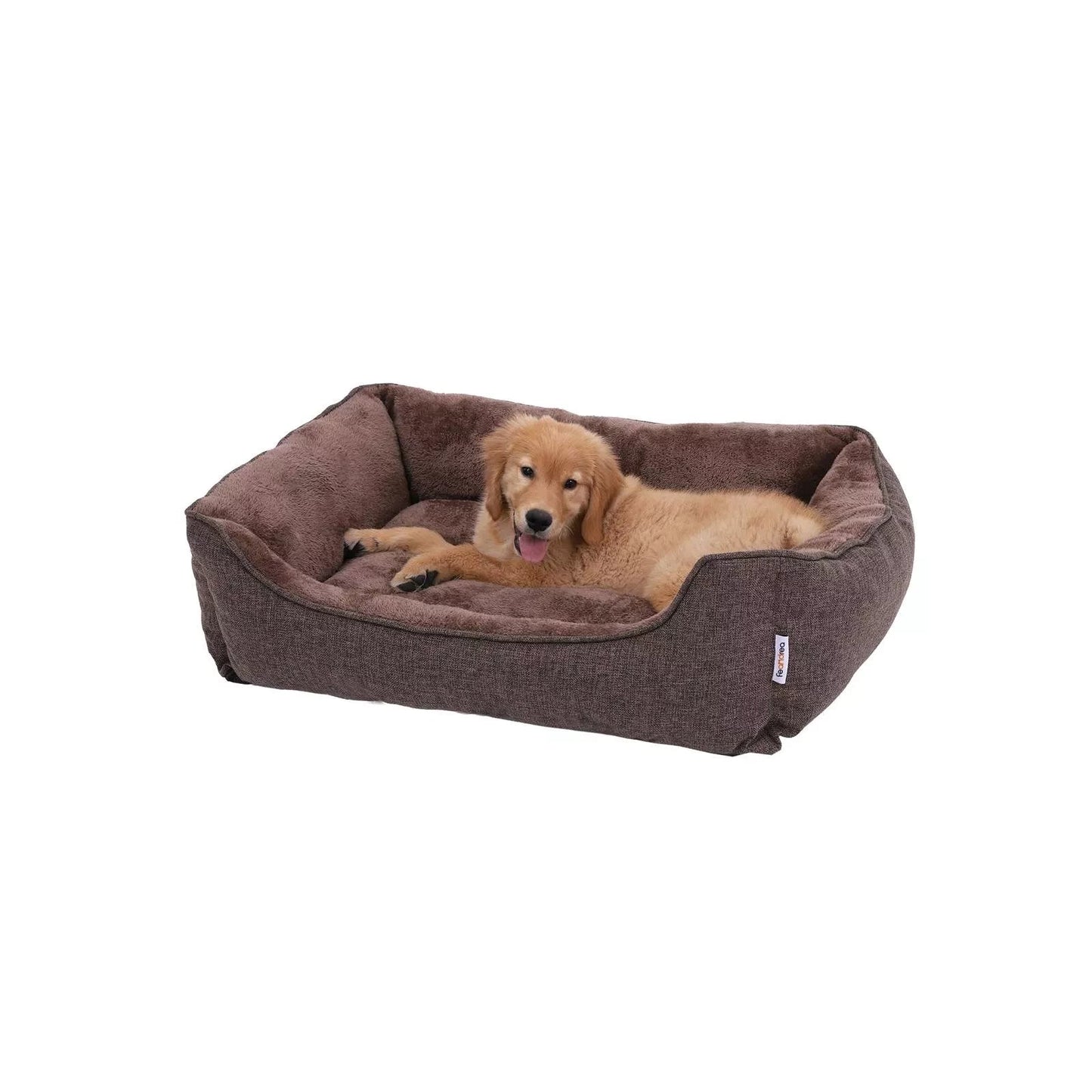 In And OutdoorMatch Hondenkussen Roxane - Bruin - Hondenmand 90x25x75cm - Wasbaar - Zacht - Orthopedische Hondenkussens Honden bed