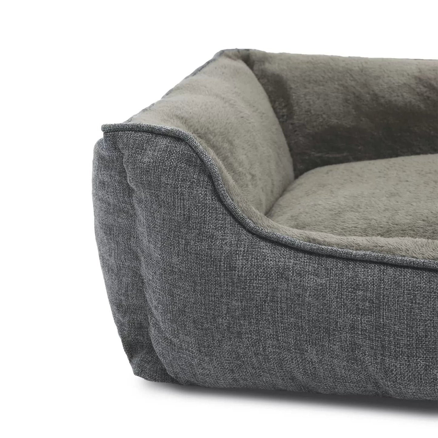 In And OutdoorMatch Hondenkussen XL Abdiel - Grijs - Hondenbed 100x27x75cm - Wasbaar - Zacht - Orthopedische Hondenkussens Honden bed