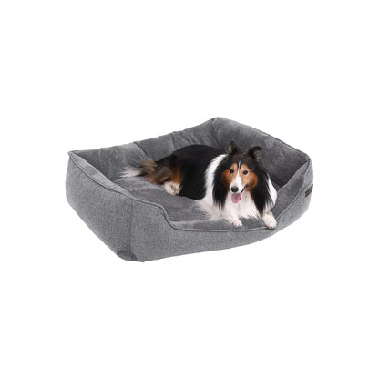 In And OutdoorMatch Hondenkussen XL Abdiel - Grijs - Hondenbed 100x27x75cm - Wasbaar - Zacht - Orthopedische Hondenkussens Honden bed