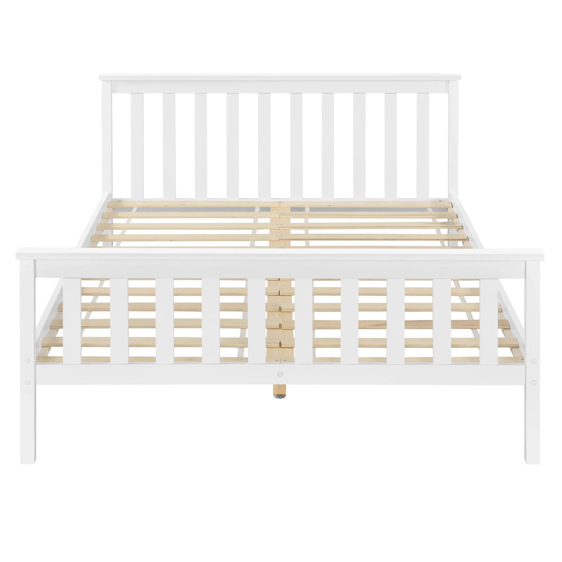 In And OutdoorMatch Houten bed Jaiden - Massief grenen bedframe - 140x200 cm - Wit - Klassiek design bed twee personen