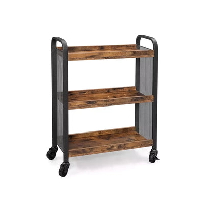 In And OutdoorMatch Keukenkast industrieel Patri - Op wielen - Organizer - Met planken - 66x26x85cm Keuken Trolley